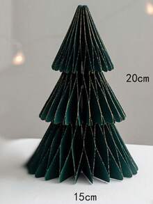 1pc Elegant Scandinavian Folded Paper Tree, Honeycomb Christmas Tree,Magnetic,Durable,Quick To Assemble Easy To Reuse, Reusable Tabletop Christmas Decor, Christmas Decorations Desk Decor Accessories -Minimalist Charm, Holiday Season Decor, - Multicolor - View 15