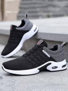 大码男士透气网眼休闲运动鞋，防滑跑步鞋，尺码 39-47 [随机字母]，（尺码偏小）