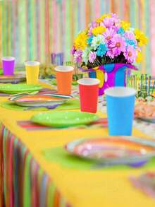 10/20/50/100pcs Vibrant Multicolored Paper Cups - Perfect For Hot & Cold Drinks, Ideal For Weddings, Picnics, BBQs, Travel & Events, Uncoated Party Supplies, Bbq Party Supplies ,Vibrant Party Cups,Reusable Party Supplies, Pink - Home Party Supplies For Cold Drink Coffee Festival Celebration - Multicolor - View 5