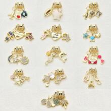 1PC Copper Plated 18K Gold Multi Accessory DIY Bead Pendant With Themes Of Global Travel And Marine Life, Used To Make Women's Jewelry Necklaces And Bracelets, Suitable For Daily Wear