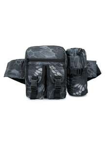 Men's Waist Bag, Waterproof Nylon Hiking Water Bottle Bag, Mobile Phone Bag, Outdoor Sports Waist Bag Chest Bag, Hunting Waist Bag, Wear-Resistant Travel Waist Bag