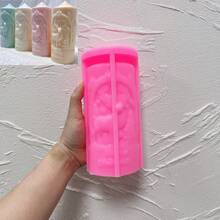 Moule de bougie en silicone en forme de colonne de cerf, moule en silicone de colonne du Père Noël, moule en silicone de fleur de Noël en cire de soja, décoration de Noël