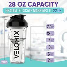 2 Pack 28oz Fitness Shaker Bottles With Stainless Steel Whisk Balls, Leakproof Protein Mixer Cup For Gym Workout School Travel, Includes Cleaning Brush & Wide Mouth Design For Easy Mixing - 4) Clear Prime - 查看 4