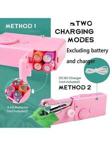 1 Set Portable Handheld Sewing Machine Kit With 36 Bobbins, Electric And Manual Sewing For DIY, Clothing And Travel, Includes Random Color Accessories, Handheld Sewing Stapler Small Easy Sewing Machine Beginner Travel Mini Tailor Sewing Embroidery Tool Equipment Heavy Duty, Multiple Colors To Choose From - Multicolor - View 9