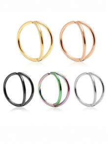 2/3件/套 简约金色鼻环，男女通用