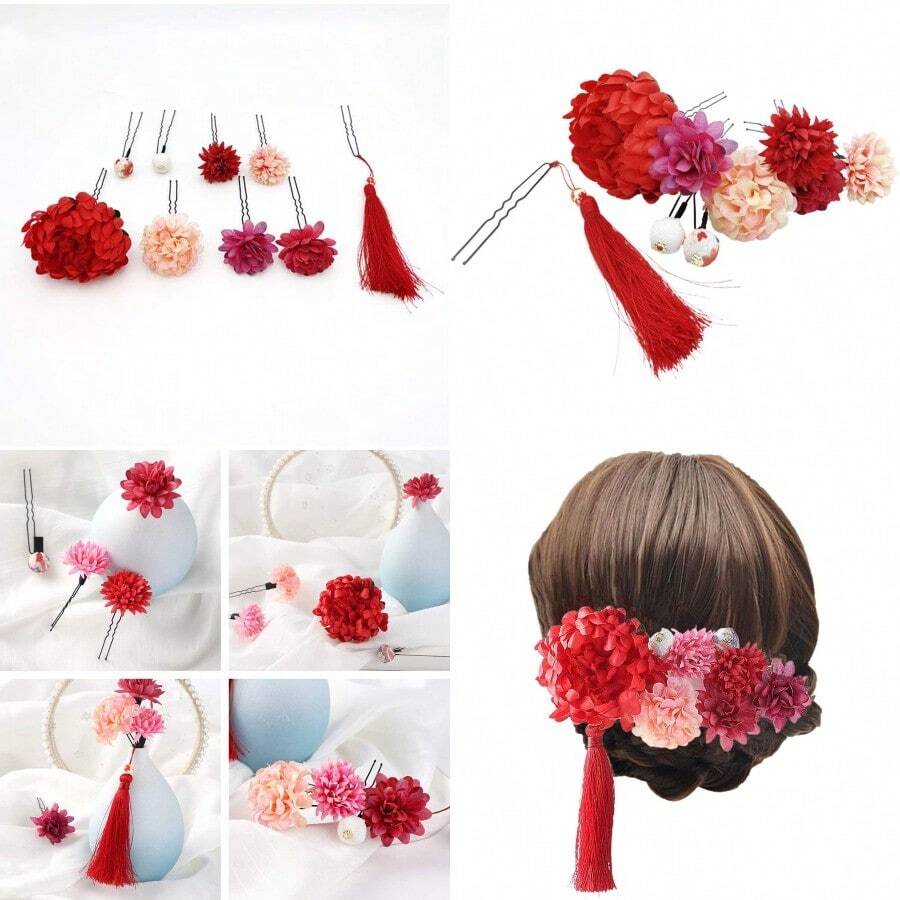 Hair Wreaths & Tiaras - 紅色的 - 查看 1