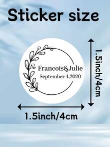 30-240Pcs Custom Wedding Stickers, Personalized Name Label Stickers, Customized Text Round Stickers, Customizable Thank You Stickers, Black Gold Vinyl Stickers For Birthday Party Decorations, Anniversary Gift Boxes - Style a - View 4
