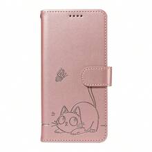 通用手机壳，适用于三星 A07 5G/A06 4G/5G、 17、荣耀 400 Lite 翻盖保护套、OPPO A5X 5G 海外版皮套、OPPO Reno 13F 5G 全身、MOTO G05 防摔软壳、可爱卡通招财猫（8 件） - 玫瑰金 - 查看 2