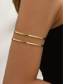 1 pieza Brazalete de diseño hueco creativo, adecuado para fiestas de verano y baile