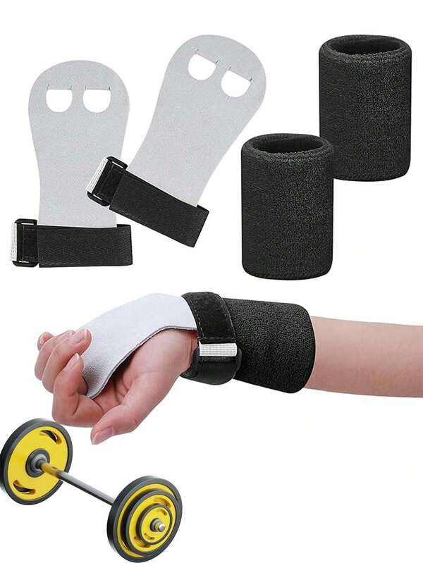 2 pezzi Fasce da polso per ginnastica, elastiche, assorbenti, traspiranti, con pile spesso, protezione antiscivolo per il palmo, supporto per il polso e protezione per attività sportive come sollevamento pesi, manubri, ginnastica, basket, tennis, baseball, softball, pallavolo, calcio, corsa. 1 pezzo