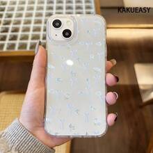 Funda para teléfono Linda Flor Arco Estilo universitario Estético Teléfono transparente 16, 15 14 13 12 11 Pro X XSMAX Teléfono transparente Cumpleaños Damas Hermana Chica adolescente Cosas de moda - transparente - Ver 5