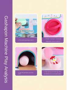 儿童惊喜扭蛋自动售货机娃娃、抓娃娃机、迷你、娃娃扭蛋机、毛绒娃娃抓娃娃机扭蛋机礼物、生日礼物、万圣节，适合男孩和女孩（配件颜色随机发送，手工测量可能有轻微偏差） - 彩色 - 查看 5