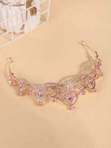 1 pièce Bandeau à couronne de princesse 3D avec strass pour femmes, accessoire de cheveux élégant pour anniversaire