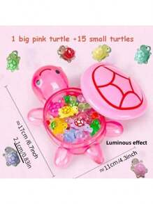 1 صندوق تخزين سلحفاة كبير يضيء في الظلام + 15 سلحفاة صغيرة تضيء في الظلام، 6 قطع و10 قطع سلاحف صغيرة تضيء في الظلام، سلاحف كبيرة تضيء في الظلام، ديكور حوض السمك من الراتنج، تمثال سلحفاة مضيء - ديكور حديقة من الراتنج على شكل حيوان صغير - لا يحتاج إلى كهرباء أو بطارية، ديكور خارجي، نموذج بلاستيكي مضيء يدوي الصنع، مناسب لل- DIY وفن الأظافر وديكور المنزل | تمثال حيوان مثير للاهتمام | ديكور السلاحف