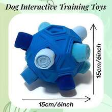 Indestructible Snuffle Mat Puzzle Feeder Slow Feeding Dog Toy, Interactive Food Dispenser Treat Ball For Small, Medium, Large Pets (Blue)