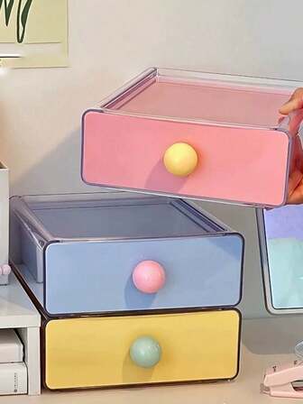 1 件带抽屉的桌面收纳盒，大容量桌面收纳盒，办公用品及配件收纳架