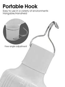 Lámpara de luz LED recargable por USB para camping al aire libre, luz de emergencia multifuncional impermeable para senderismo y deportes, lámpara de carpa de camping con gancho