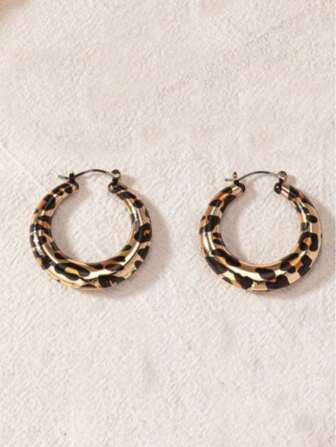 1 par/1 st/1 set moderiktiga, eleganta leopardmönsterörhängen, lämpliga för alla hjärtans dag, mors dag, karneval, högtidsfest, vardagskläder som present till kvinnor