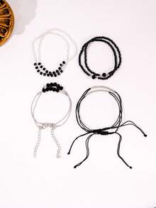 Set Gelang Manik-Manik Kristal Buatan Tangan 8 Buah, Perhiasan Pesta Liburan Wanita, Hadiah - MultiWarna - View 2