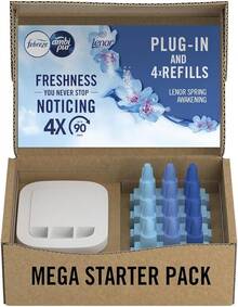 Febreze 3Volution Air Freshener Plug-In Starter Kit + 4 Refills (20ml X 4) - Pet Odor Eliminator - Spring Awakening - View 1