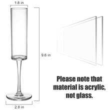 1/2/6 件亚克力香槟杯，5.5 盎司牢不可破的高脚杯可重复使用的香槟敬酒杯，透明香槟杯，优雅的塑料马提尼杯 - 非常适合鸡尾酒、香槟和甜点 - 可重复使用，慕斯杯， - 彩色 - 查看 5