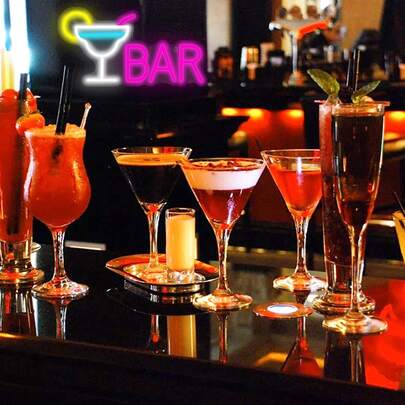 1pc USB Powered Creative (BAR) Neon Light Up Sign, Suitable For Bar, Bedroom, Living Room, Party, Great Gift For Friends