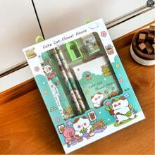 1 Set New Cartoon Cute Stationery Set, Stationery Gift Set, Suitable For Girls And Boys, Surprise Stationery Gift Box, Cute And Practical, Suitable For Gifts