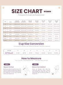 1pc Women's Wireless Bra With Contrast Color, Wide Strap, Lift And Support For Large Bust, Suitable For Home, Office And Outdoor Wear