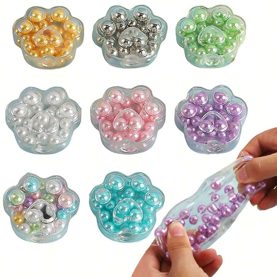 1/2/6/36pcs Handmade Grape Shaped Squeeze Ball (Adult Version), Colorful Beads Cat Claw Sensory Fidget Toys (Kids Version), Cute Soft Candy Sensory Toys, Random Style & Color