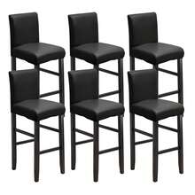 1/4/6pcs Bar Stool Covers, Waterproof Seat Cushion Covers, PU Leather Chair Seat Covers, Removable & Washable Dining Chair Protectors, Back Cover Bar Stool Covers, Stretch Waterproof PU Bar Stool Anti-Slip Covers Removable, Elastic High Chair Covers - Multicolor - View 15