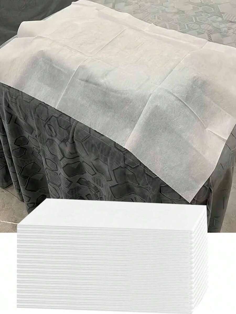 100pcs Premium Disposable Pillow Covers- Suitable For Beauty Salon, Home Spa And Nail Use