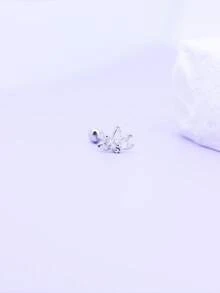 1pc Zirconia 9-Piece Rhinestones Cartilage Ear Stud, Minimalist & Practical Multifunctional - Golden 2 - View 4