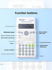 Calculadora científica de color macaron, calculadora compacta y de moda con funciones prácticas, esquema de color macaron, esencial para estudiantes y oficina, ayuda con cálculos matemáticos, adecuada como regalo para estudiantes, maestros, colegas, amigos, para cumpleaños, vacaciones, estilo minimalista, color macaron, regalo para entusiastas de las matemáticas - Una pieza - Ver 4