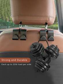 2 件装汽车头枕挂钩、后座整理挂钩、车用钱包架、通用汽车座椅挂钩（用于挂手提包和杂货袋）、悬挂挂钩、车辆储物挂钩、汽车内饰配件、车主必备小工具、重型 - 彩色 - 查看 8