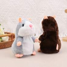 Juguete de peluche de hámster eléctrico parlante lindo, aprende a imitar el habla y asentir. Juguete de peluche interactivo de hámster, regalo para bebés, juguetes de peluche, juguetes, costura, lujoso, regalo para niñas, juguete de ratón de peluche. - Multicolor - Ver 11