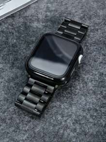 兼容 表带 49 毫米 46 毫米 44 毫米 45 毫米 42 毫米 40 毫米 38 毫米 41 毫米，适合商务场合，男女皆宜，黑色不锈钢 表带配钢化玻璃屏幕保护膜，适用于 Ultra 3/2/1 系列 S10/S9/S8/S7/S6/S5/S4/S3/S2/S1/SE，男士黑色 表带