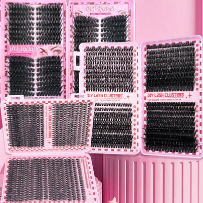 3 种大书蓬松睫毛簇 30D+40D+50D+60D+80D+100D 单根睫毛浓密簇状睫毛延长 D 卷曲睫毛簇单根睫毛 10-16MM 纤细簇状睫毛浓密卷曲睫毛用于 DIY 睫毛延长，适合日常化妆或外出斜线簇、睫毛簇、单根睫毛、睫毛、假睫毛