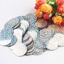 Lantejoulas redondas de 1,5 cm (15 mm) com furo lateral – Paillettes de cores misturadas AB para joias DIY, costura, decoração de vestidos (20 g, 210 unidades)