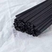 50pcs Rattan Reed Diffuser Sticks, Suitable For Home, Office, Hotel Spa, Essential Oil Fragrance Diffuser Reeds, 20cm X 3mm (Natural Color, Black)