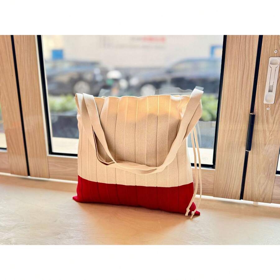 Umbrella Accessories And Storage - Creamy White and Red Vertical Stripes Bag - View 1