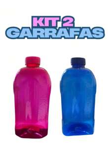 Kit Of 2 1.4L Refrigerator Bottles – Plastic, Resistant And Ideal For Water, Juice And Cold Drinks