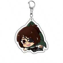 1PC/3pcs 2D Cartoon Bag Hanging Decoration Acrylic Key Chain Eren Yeager Mikasa Ackerman Armin Arlert Ackerman Cute Y2K Cartoon Pendant, Suitable For Shoulder Bags And Backpacks And Keys, The Perfect Gift For Fans, Cosplay Party Decoration Pendants Car Pendants Creative Anime Derivatives, Japanese Comic Pendants, Senior Anime Fans Collections, Otaku Series Gifts , Cheap Holiday Gifts