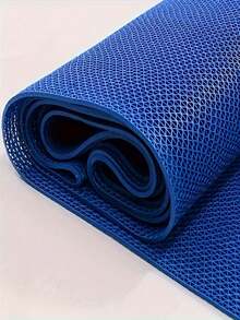 1pc Hollow Design, Outdoor Commercial Bathroom Anti-Slip Mat, Thickened Entrance Kitchen Floor Mat, Bathroom Shower Room Toilet Non-Slip Pad - Blue - View 4