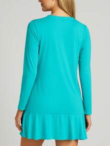 Beach Cover-Up With Sun Protection UV50 Thermal Dress Summer - màu xanh lá - Xem 4