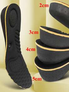 1 双男女通用隐形增高鞋垫，EVA 透气半长鞋垫，适用于运动鞋、休闲鞋、运动鞋、篮球鞋、靴子 - 黑色 - 查看 2