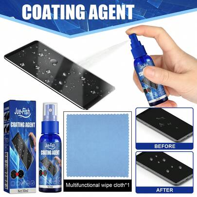 Screen Cleaning Spray And Cleaning Cloth, Designed For Premium Devices, Suitable For All Electronic Screens Including: LCD Monitors, Flat-Screen TVs, Smartphones, Computers, Touchscreens, Displays, E-Readers, Gaming Monitors, Projectors.