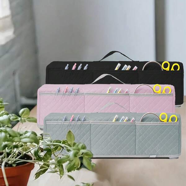 Die Cutting Machine Cover, Printer Cover, Home Office Organizer, Quilted Texture Design, With 3 Front Pockets, Easy Access, Ideal For Home & Office Use