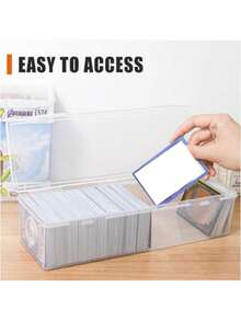 750 张塑料交易卡收纳盒，游戏卡盒 - 透明 - 查看 5