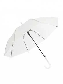 1/2支透明自动开合婚礼伞，大号防风防水伞面，白色J型手柄，适用于婚礼、新郎新娘摄影、高尔夫户外等场合。 - 彩色 - 查看 11