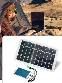 Portable Solar USB Charging Pad - Ideal For Camping, Travel And Emergencies | Power Bank For Mobile Phones, Flashlights And Fans, Outdoor Camping Charging Equipment